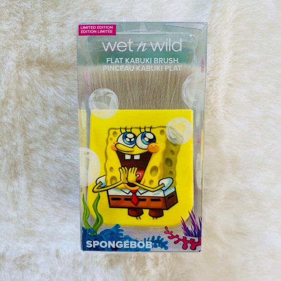 Wet 'N Wild Spongebob Squarepants Flat Kabuki Brush Limited Edition, NEW - Picture 1 of 4